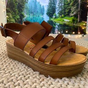 Brown Platform Sandals- Size 8.5- Blowfish (Brand)